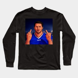Josh Allen Flipping Off Long Sleeve T-Shirt